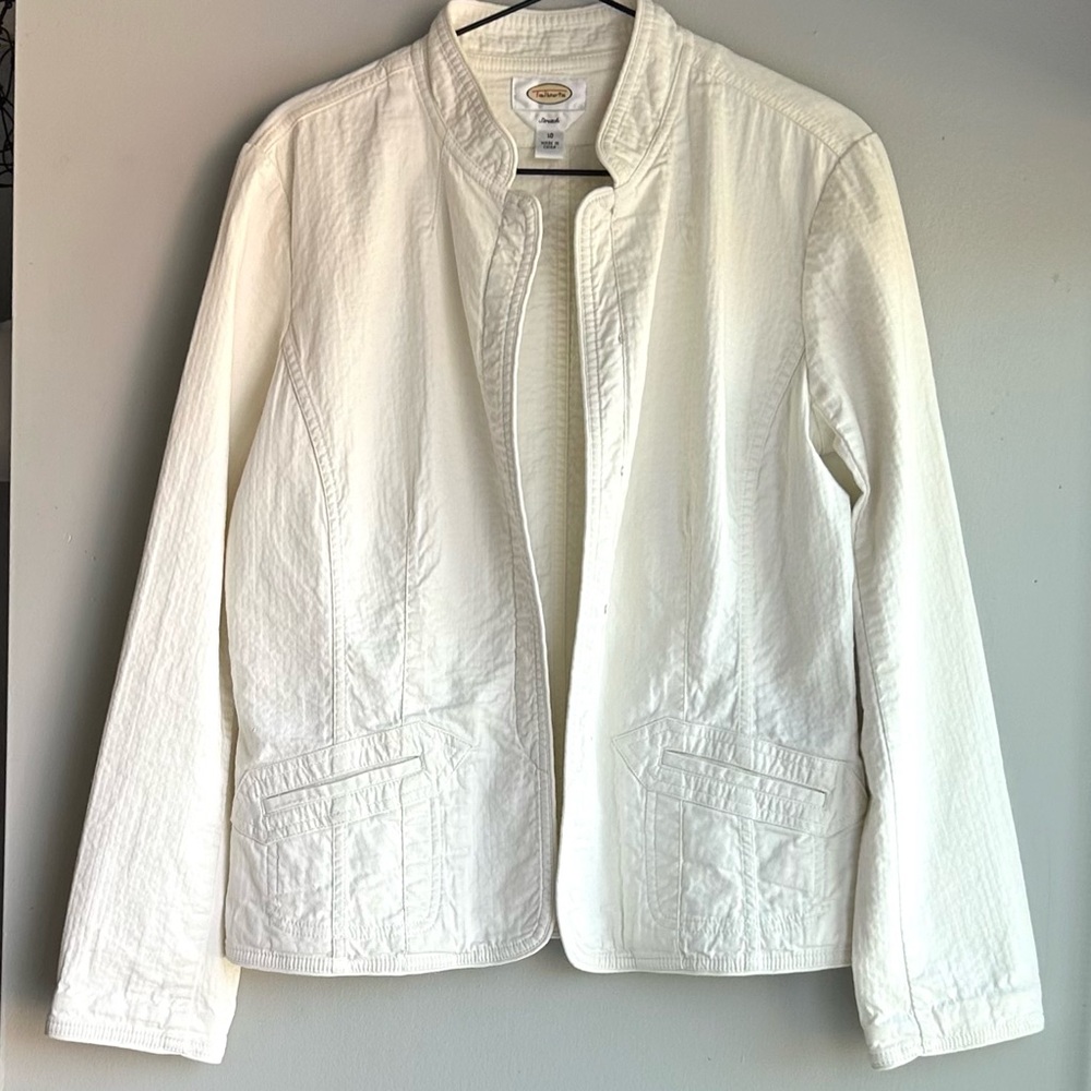 TALBOTS cotton utility jacket classic comfort